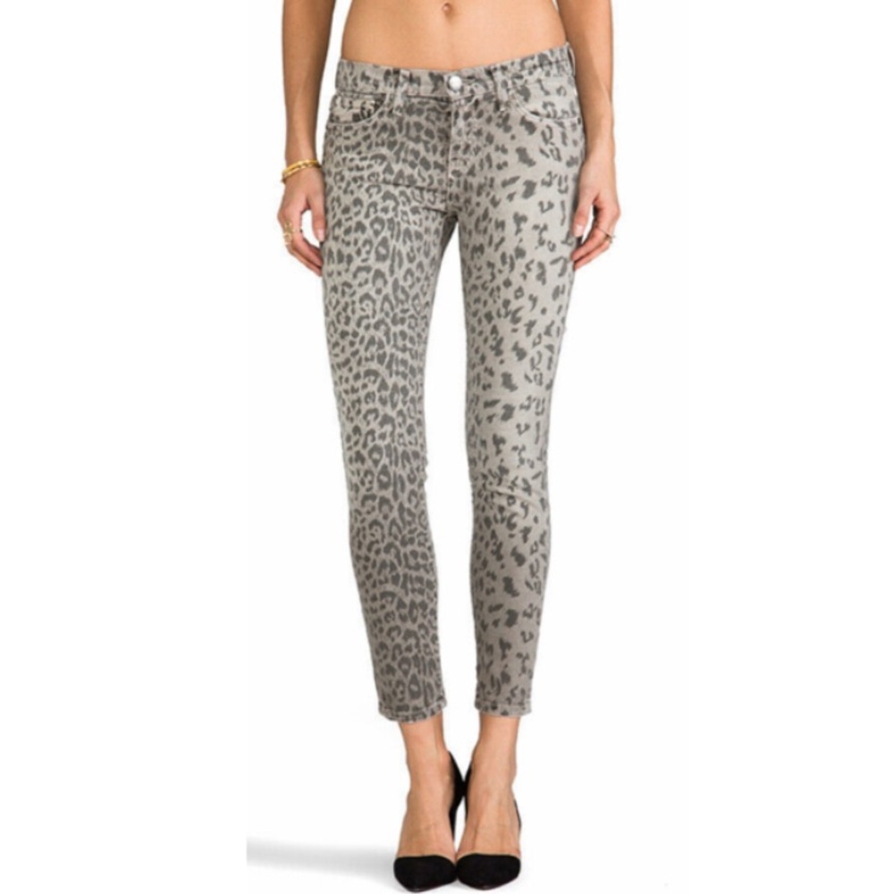 Current/Elliott - stiletto leopard ankle jeans